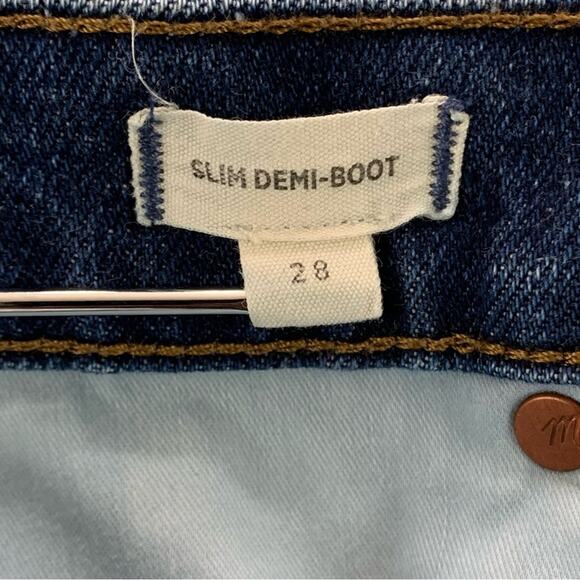 Madewell Women's Slim Demi-Boot Cropped Jeans in Sundale Wash  -  Size: 28 - Picture 13 of 16